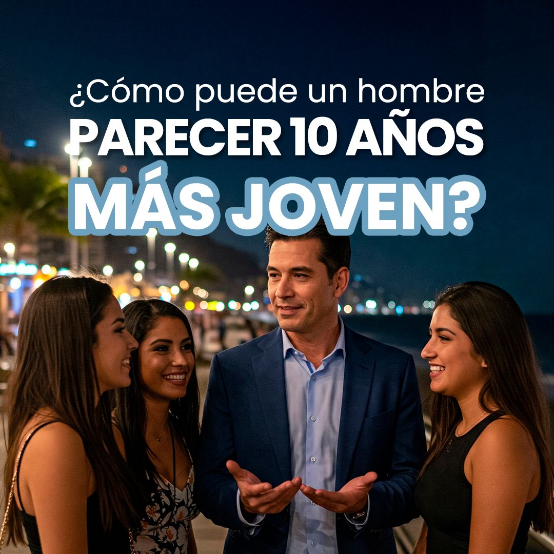 Como puede un hombre parecer 10 años mas joven